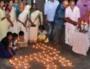 ദേശീയ പതാക ഉയർത്തിയും 75 ദീപങ്ങൾ തെളിയിച്ചും ബി.എം.എസ്. നാഗാർജുന യൂണിറ്റ്