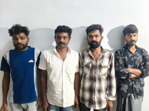 പോലീസ് ചമഞ്ഞ് പണം തട്ടുന്ന കൊള്ള സംഘത്തിലെ നാല് പേരെ കട്ടപ്പന പോലീസ് അറസ്റ്റ് ചെയ്തു