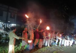 വൈദ്യുത മുടക്കം; പ്രതിഷേധ ജ്വാല തെളിയിച്ച് ബിജെപി